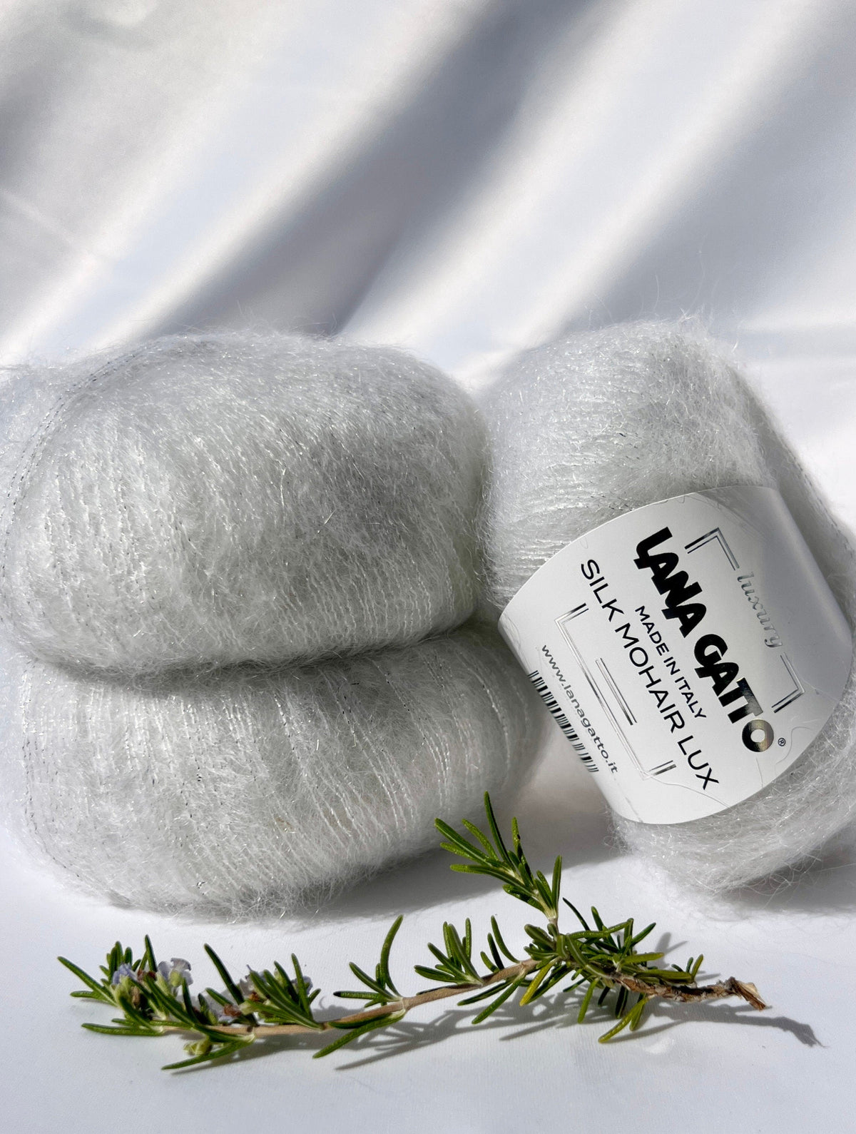 Lana Gatto Silk Mohair Lux 78 percent SuperKid Mohair 14 percent Silk with Lurex Italian lace weight yarn from iDOKNiT