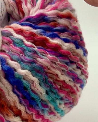 Close-up of CHELSEA yarn showing wool-cotton texture — iDOKNiT Shop