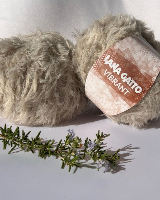 Alpaca Merino Fur  Teddy Bear Yarn, VIBRANT, Limited Edtion by Lana Gatto, Italian Yarn, 90m/50g (99y/176oz)