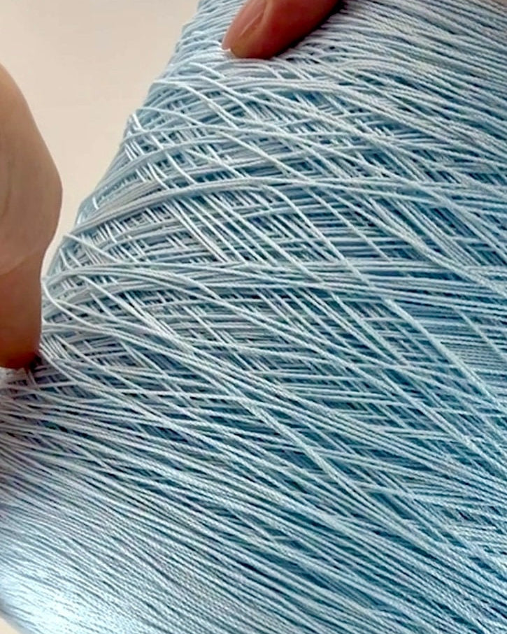 Sesia Cable 8MG mercerized cotton lace weight yarn in hand wound balls from iDOKNiT
