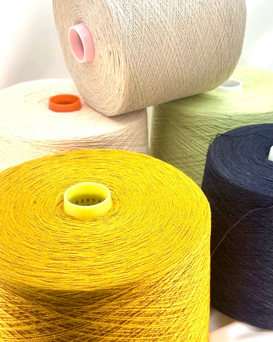 Zegna Baruffa MING 100% Italian bourette silk yarn in Nm 2/3000 extra-fine lace weight for luxury summer knitting at iDOKNiT.