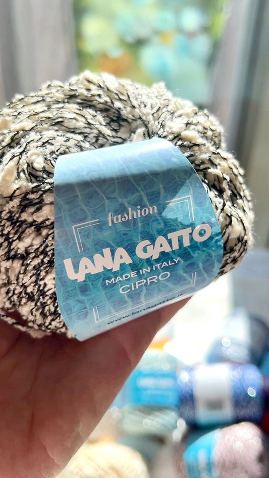 PAILLETTES Cotton Yarn, Sequin Yarn, CIPRO, Chanel-Style Yarn, Lana Gatto, Italian Yarn, Tshirt yarn, Fashion Collection Yarn, 50g/90m (98y/1.76oz)