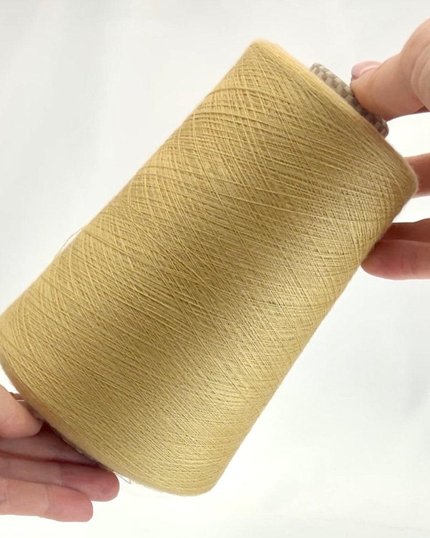 ROYAL cashmere silk yarn in camel, luxury Italian lace weight yarn with 6000m per 100g.