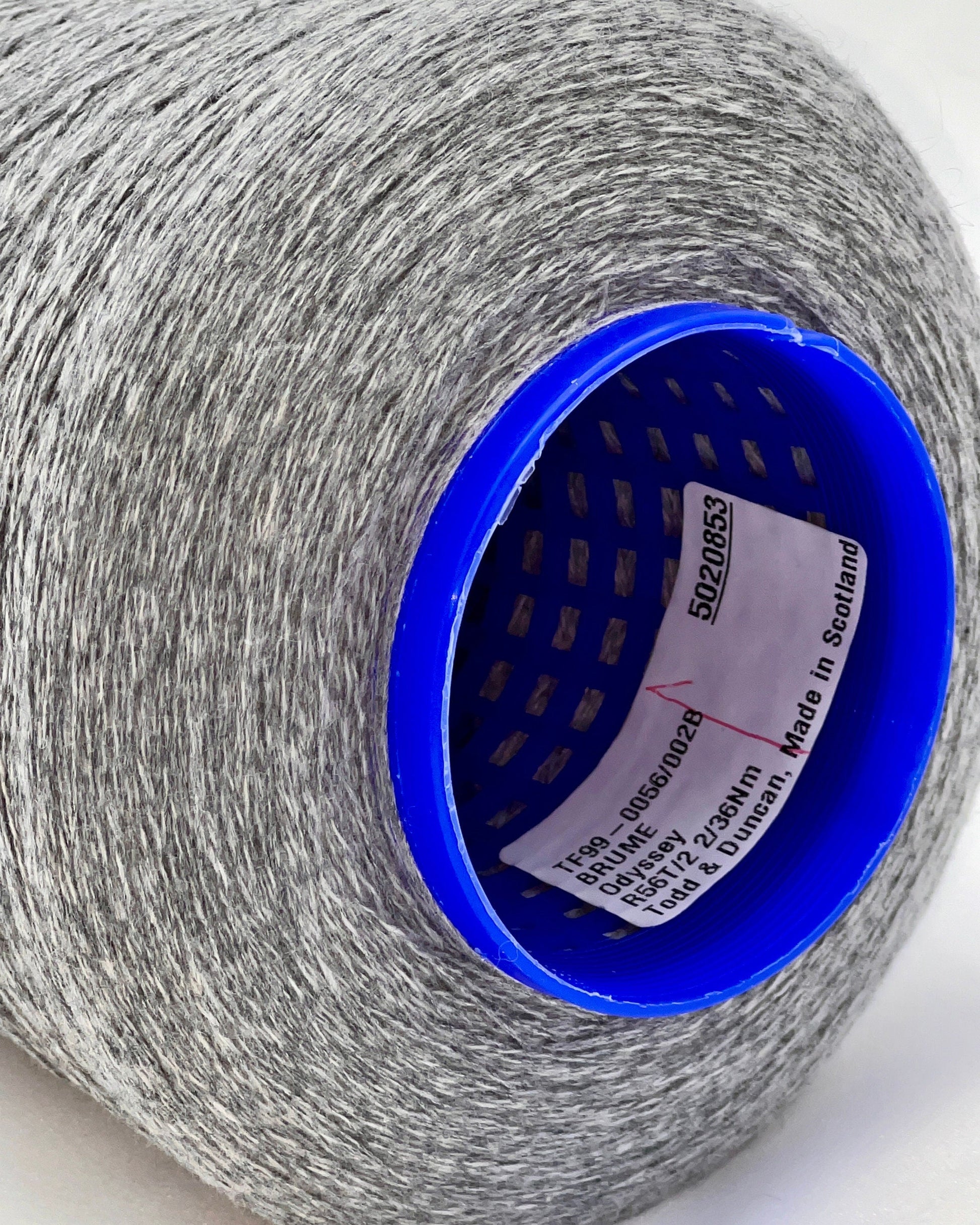 Exquisite iDOKNiT Todd & Duncan ODYSSEY yarn in a 50% Cashmere and 50% Cotton blend, featuring a refined Nm 2/36 lace weight for superior softness and breathable luxury.