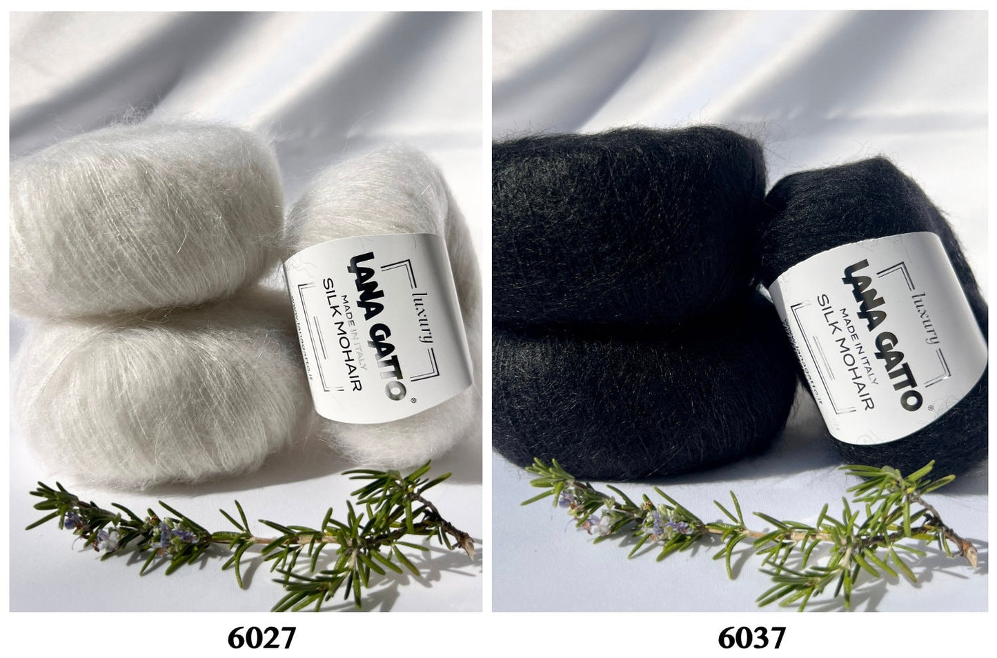 Lana Gatto Silk Mohair in natural light showcasing sheen and halo