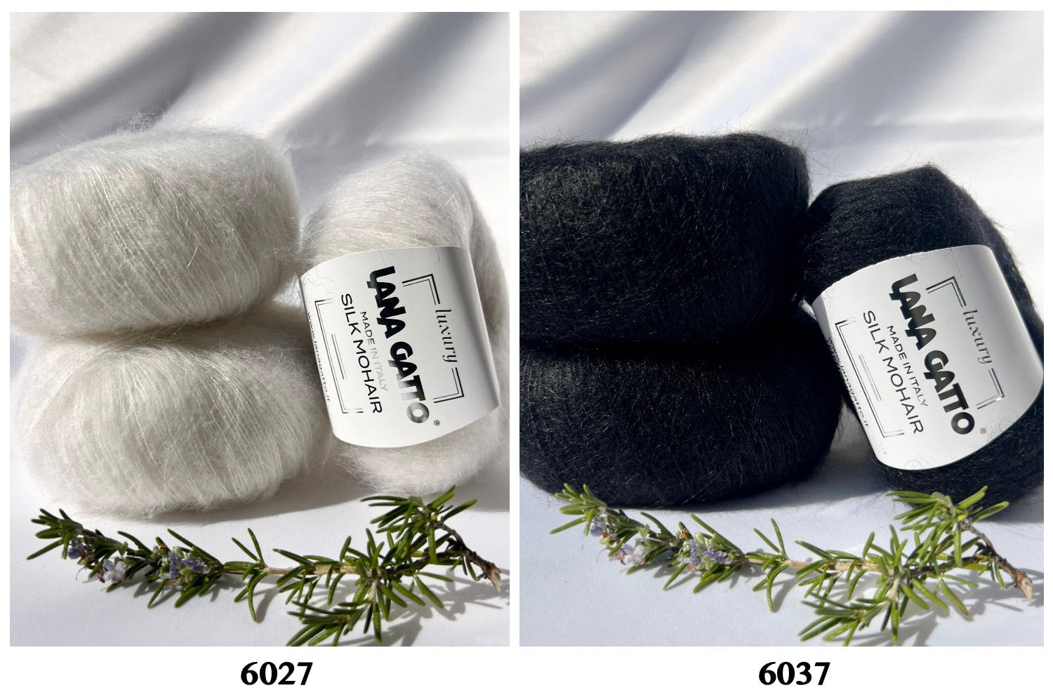 Lana Gatto Silk Mohair in natural light showcasing sheen and halo