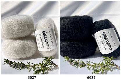 Lana Gatto Silk Mohair in natural light showcasing sheen and halo
