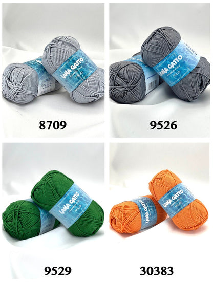 Lana Gatto MILO 100% cotton yarn ball made in Italy