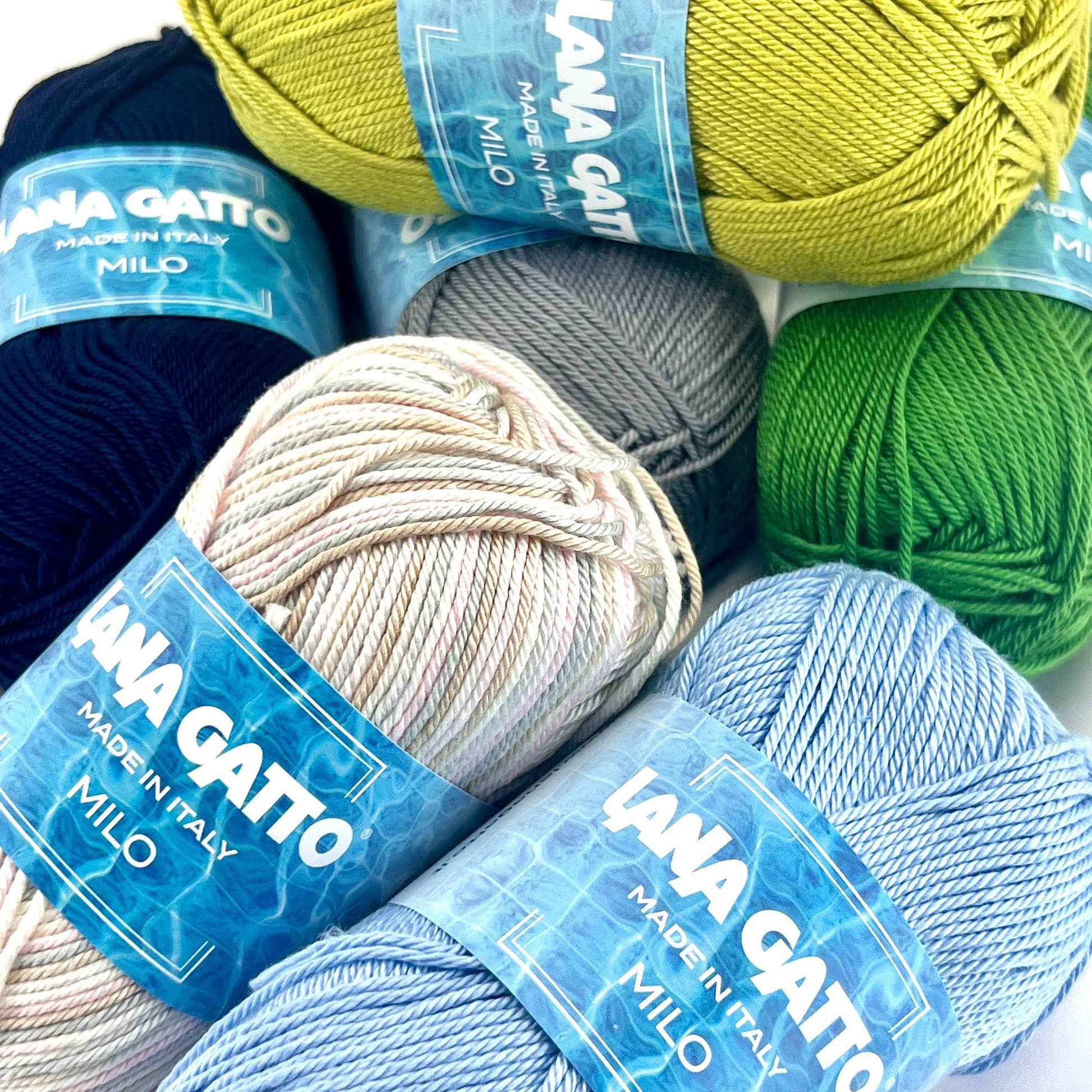 Natural cotton yarn from Italy Lana Gatto MILO for summer projects