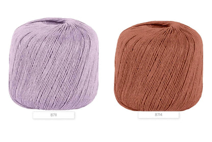FRESH 100% Linen flax yarn by Lana Gatto, Italy – premium sport-weight summer yarn shown in a vibrant palette of colors. Ideal for breathable summer tops, elegant lightweight cardigans, and luxury knitting. Made in Tollegno, Italy. Available at iDOKNiT.com.