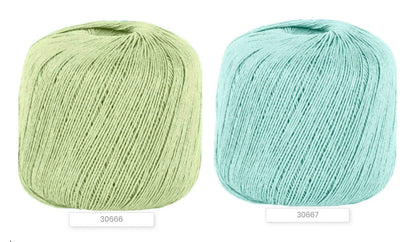 FRESH 100% Linen flax yarn by Lana Gatto, Italy – premium sport-weight summer yarn shown in a vibrant palette of colors. Ideal for breathable summer tops, elegant lightweight cardigans, and luxury knitting. Made in Tollegno, Italy. Available at iDOKNiT.com.