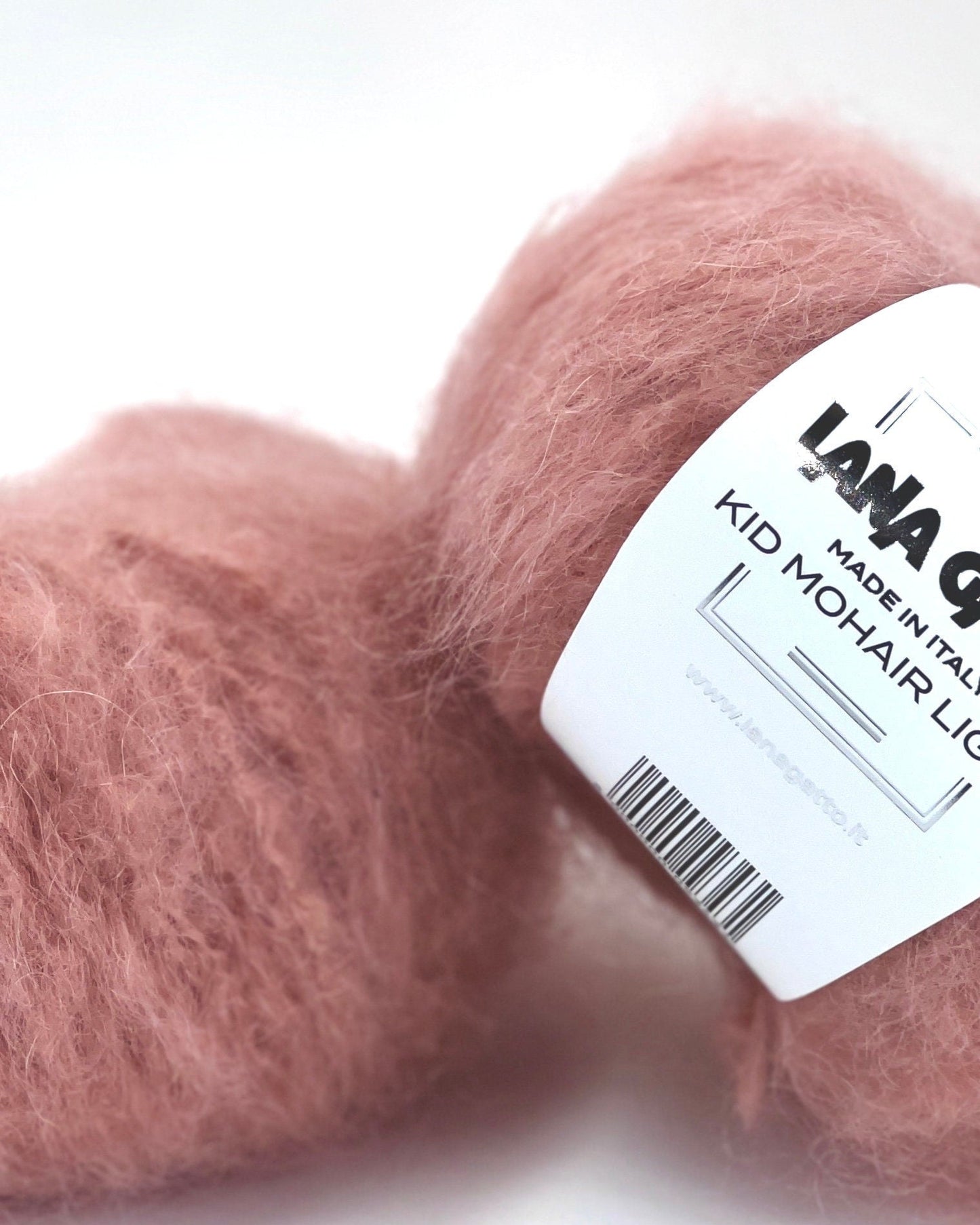 Lana Gatto Kid Mohair Light luxury wool blend yarn from iDOKNiT. Fluffy, lightweight Italian-spun roving with a soft halo for high-end knitting and crochet, 90m per 50g ball.