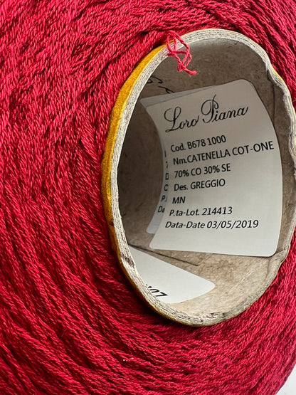 Cotton Silk Cord Yarn, CATANELLA, Premium Italian Yarn by Loro Piana, Available in Balls and on Cone, 450m/100g (492y/3.52oz)