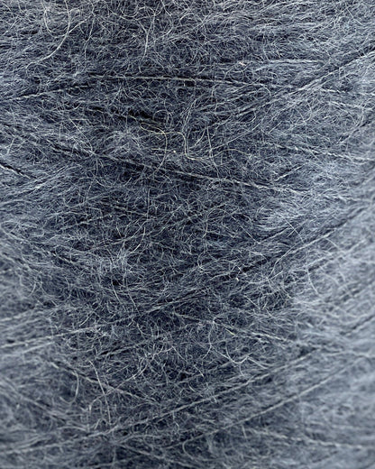 Close-up of gray fibers with a textured surface