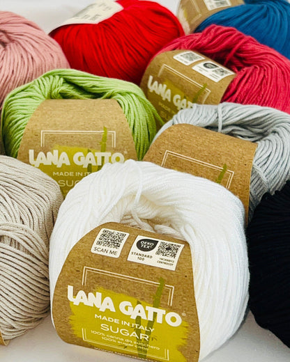 Luxury Lana Gatto SUGAR Italian sugar cane viscose yarn for breathable summer tops dresses shawls lightweight sweaters and elegant warm-weather knitwear
