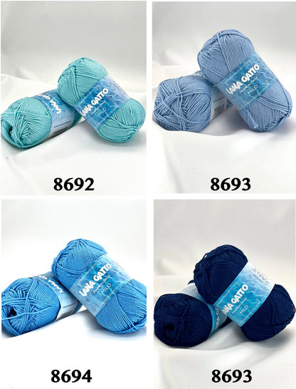 Italian cotton yarn MILO by Lana Gatto for knitting and crochet