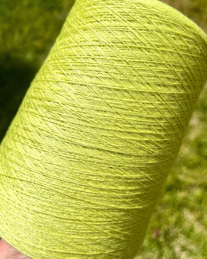 Loro Piana SUPERCASH 100% cashmere lace yarn in Fluo Lemon, iDOKNiT shop
