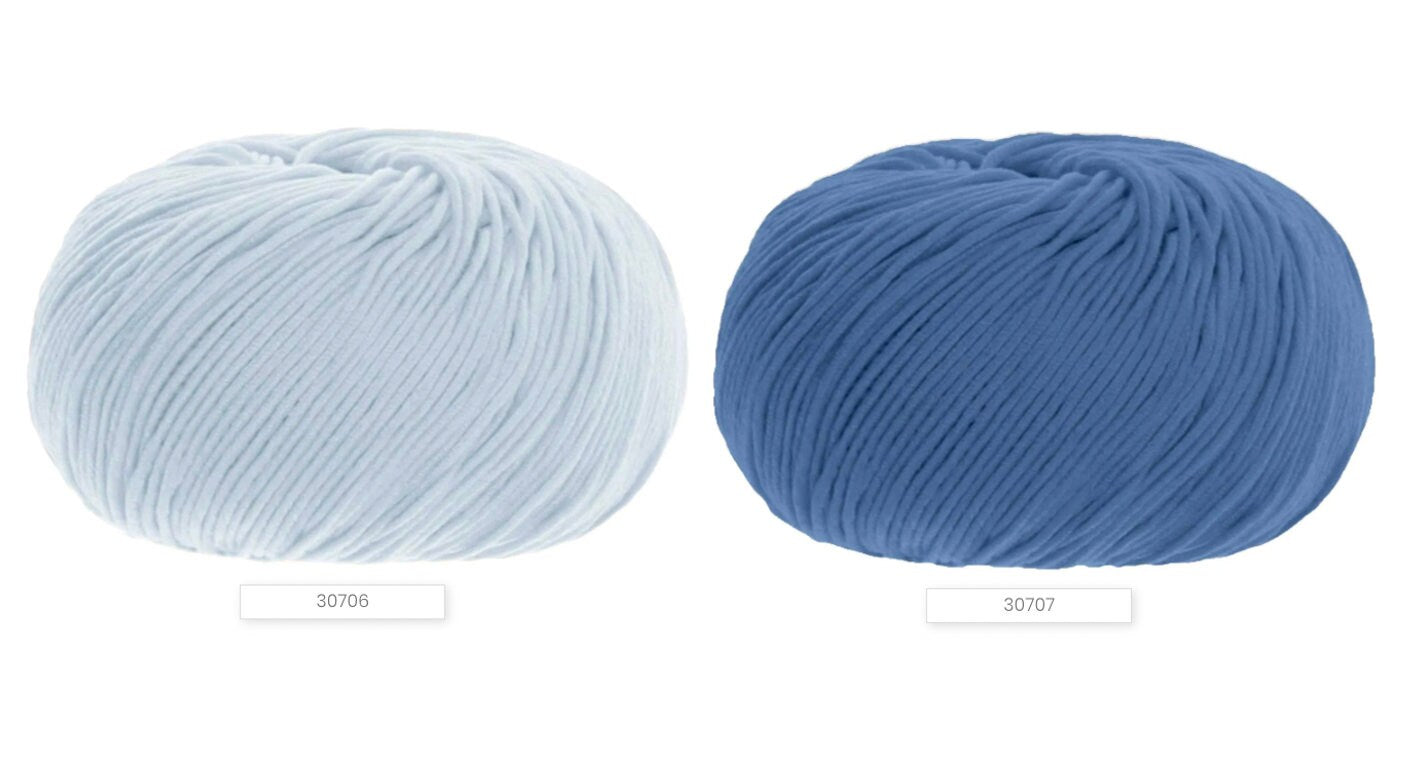 Lana Gatto Nuovo Jaipur 100% Egyptian Mako cotton worsted weight yarn from iDOKNiT. Smooth, premium Italian-spun fiber for luxury hand and machine knitting, 100m per 50g ball.