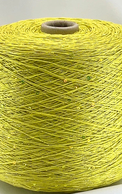 100% Linen Lurex and Paillettes Yarn, G&G FILATI LINO 360, Premium Italian Fingering Weight Sequin Yarn, Balls or Cones, 360m/100g