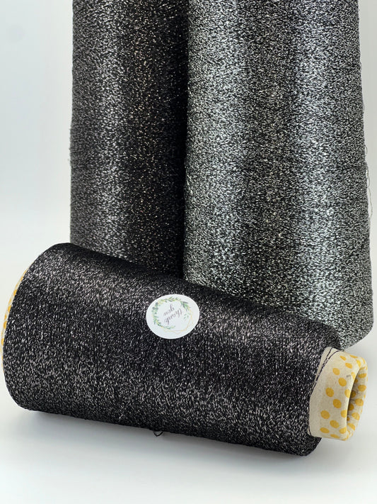 LUREX Metallic Yarn, Super Lace Weight Yarn, Lurex Viscose Yarn, Italian Yarn, Yarn on Cone, Extra-Fine Weight, 4500m/100g