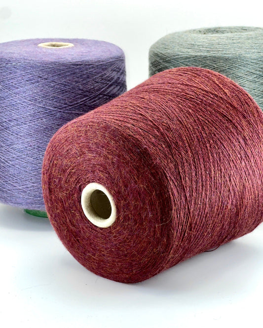 Loro Piana luxury Italian lace weight yarn, 60% cashmere and 40% alpaca blend in multicolor tones, ultra-fine Nm 1/26 industrial construction for high-end knitting at iDOKNiT.