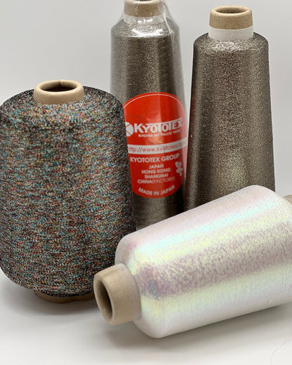 Kyototex Japanese metallic Lurex extra fine lace weight companion yarn from iDOKNiT