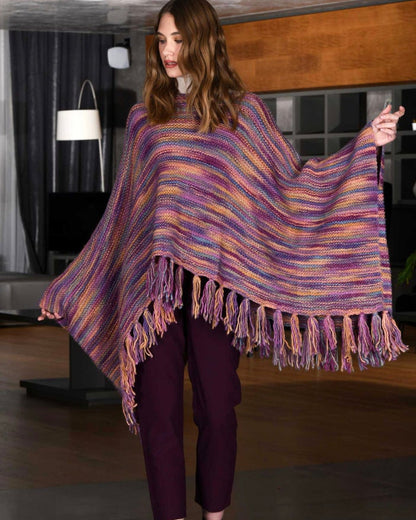 Lana Gatto MESSICO wool acrylic Aran yarn made in Italy with printed color transitions for sweaters cardigans scarves hats and cozy winter knitwear