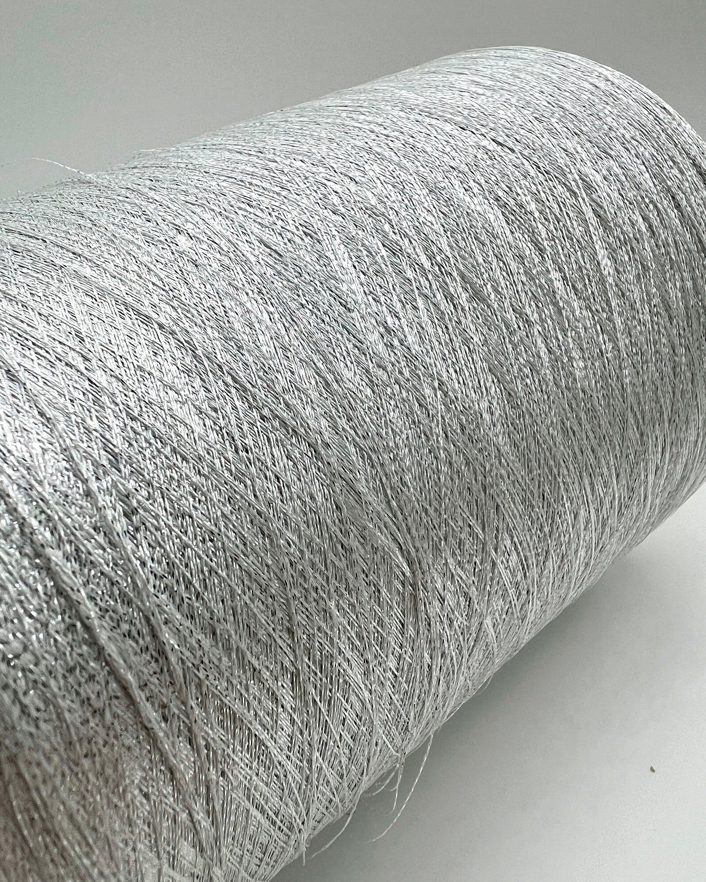 Close-up of viscose and lurex ultra-fine shimmer yarn — iDOKNiT Shop