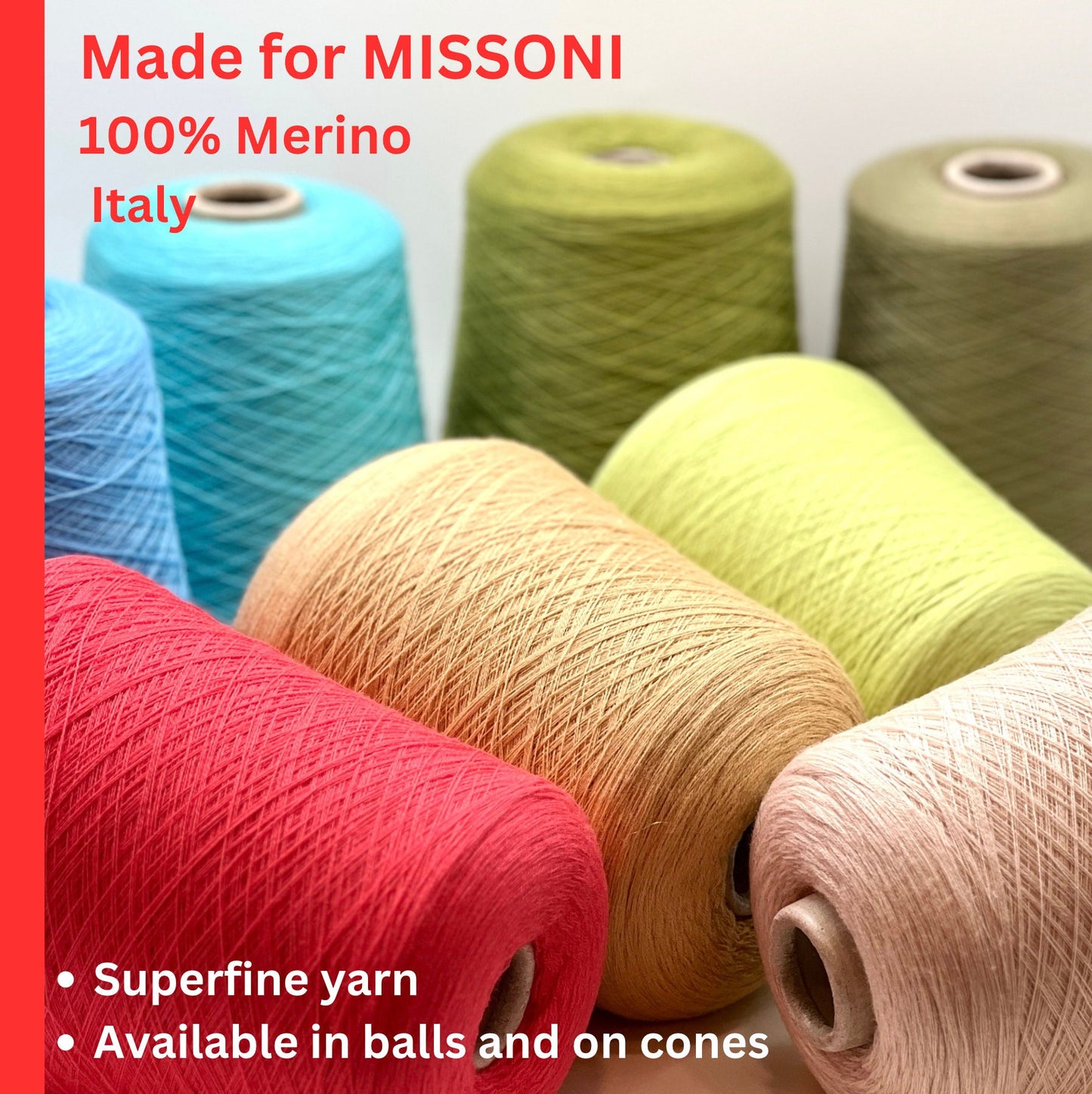 MISSONI Merino extra-fine Italian yarn — 3000m per 100g