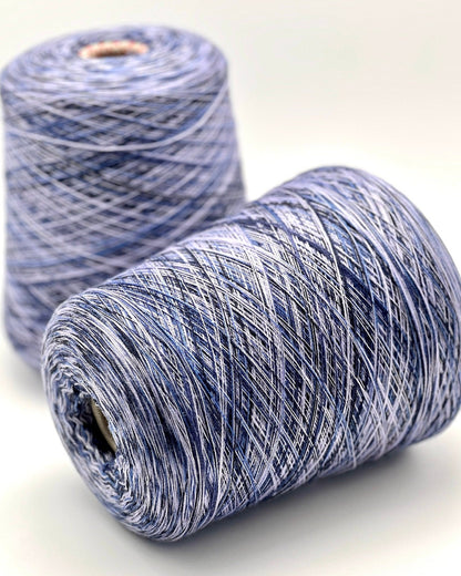 Rare MISSONI 100% Merino super fine yarn on cones. Features vibrant multicolor mixes like Violet Pink (806) and Green Orange (807). Premium Italian designer yarn available at iDOKNiT.com.