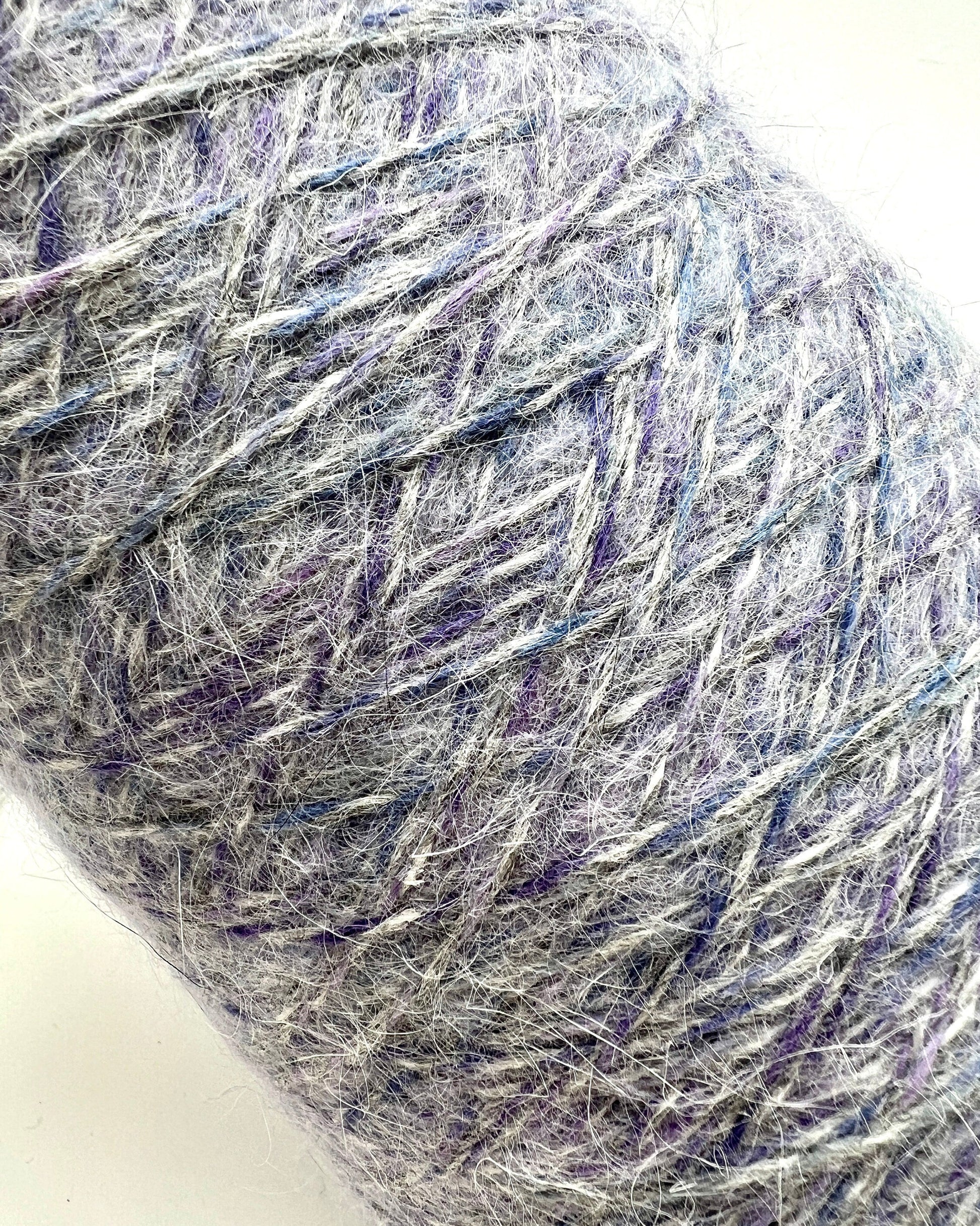 Filati Biagioli Modesto Italian angora lace yarn in soft fluffy texture, luxury light fingering yarn made in Italy, photographed by iDOKNiT for premium knitting and crochet projects