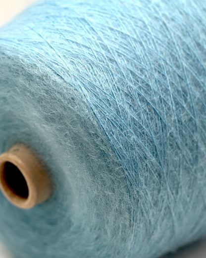 Close-up of ASTROLABIO NM 5000 showing soft mohair halo — iDOKNiT Shop