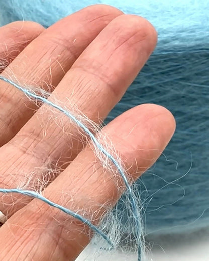 Close-up of ASTROLABIO NM 5000 showing soft mohair halo — iDOKNiT Shop