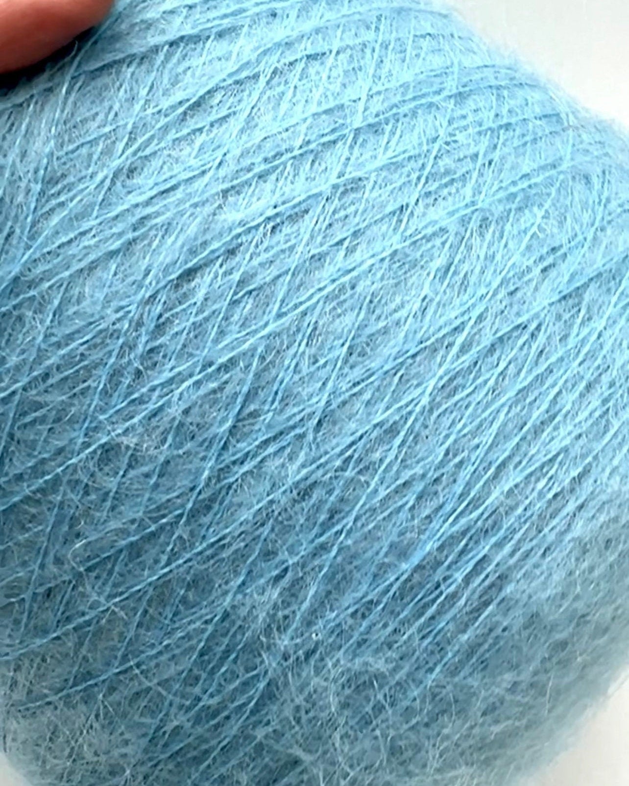 Close-up of ASTROLABIO NM 5000 showing soft mohair halo — iDOKNiT Shop
