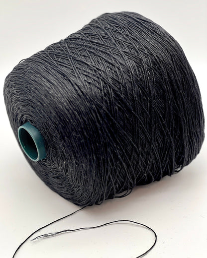 Exclusive iDOKNiT sport weight yarn, LINO by RI.Go Italy. 100% pure linen with an Nm 3200 count, providing 320m per 100g. Authentic Italian-made plant fiber curated by iDOKNiT in classic shades like 954 Black, 955 Beige, and 956 Navy Blue, ideal for durable, breathable summer hand or machine knitting.