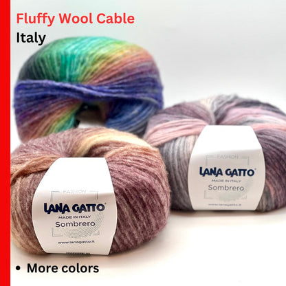 Lana Gatto Sombrero 86 percent Virgin Wool gradient yarn 100g 300m from iDOKNiT