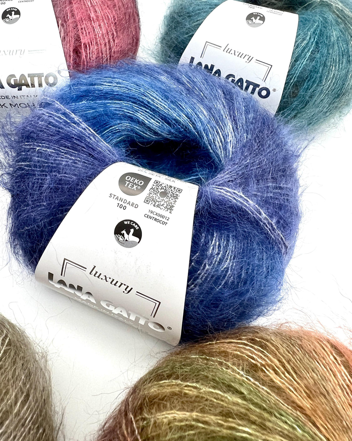 Lana Gatto Silk Mohair 75 percent SuperKid Mohair 25 percent Silk gradient lace weight yarn from iDOKNiT