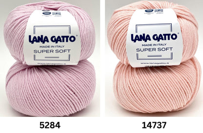 SUPER SOFT, 100% Wool Knitting Yarn, Italian Yarn, Lana Gatto, Great for Machine and Hand Knitting, 50g/125m (137y)