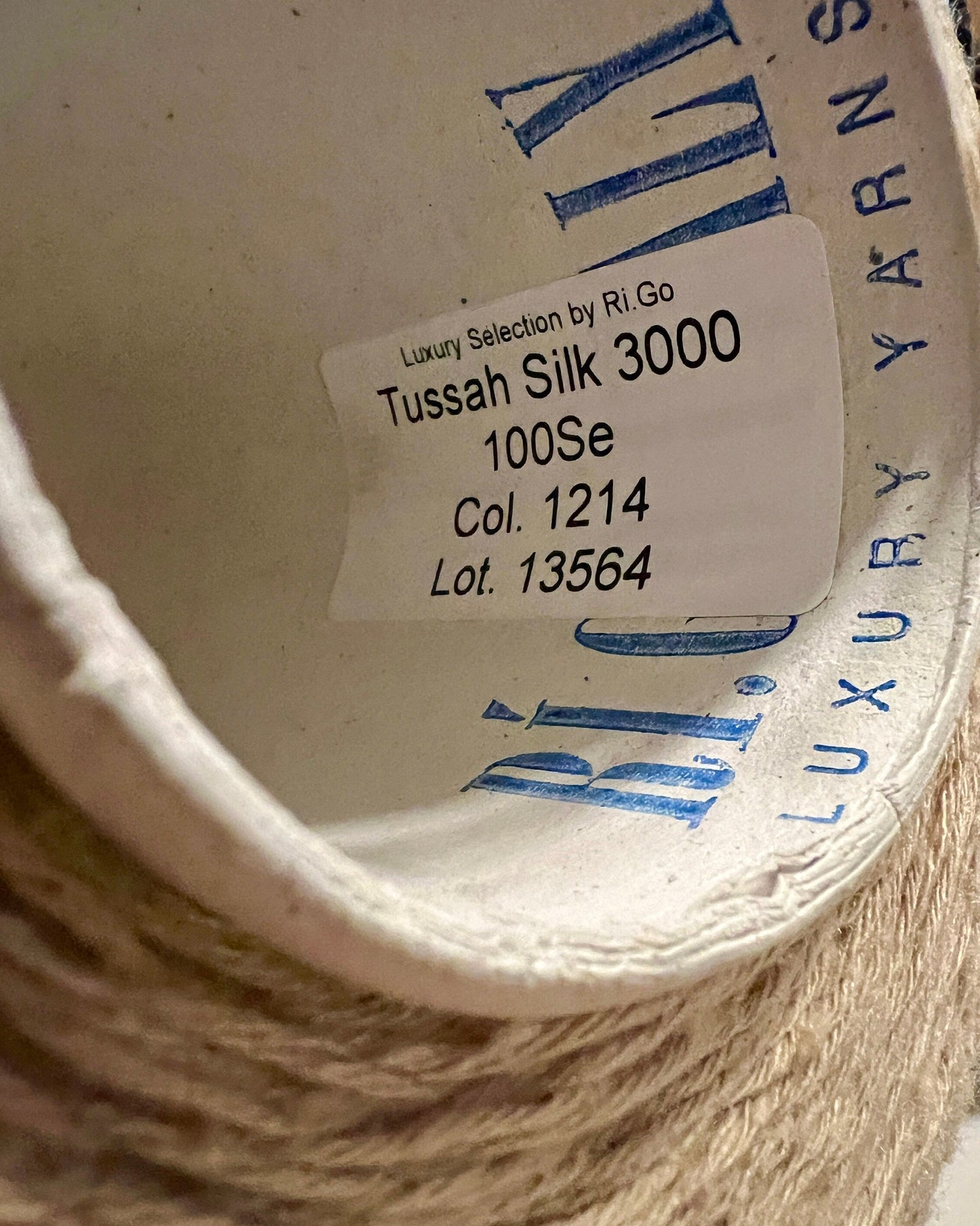 Exclusive iDOKNiT sport weight yarn, SETA TUSSAH by RiGo Italy. 100% pure Tussah silk with a Tit. 3000 count, providing 300m per 100g. Authentic Italian-made luxury fiber featuring a soft, slightly textured matte sheen, curated by iDOKNiT for elegant hand and machine knitting projects.