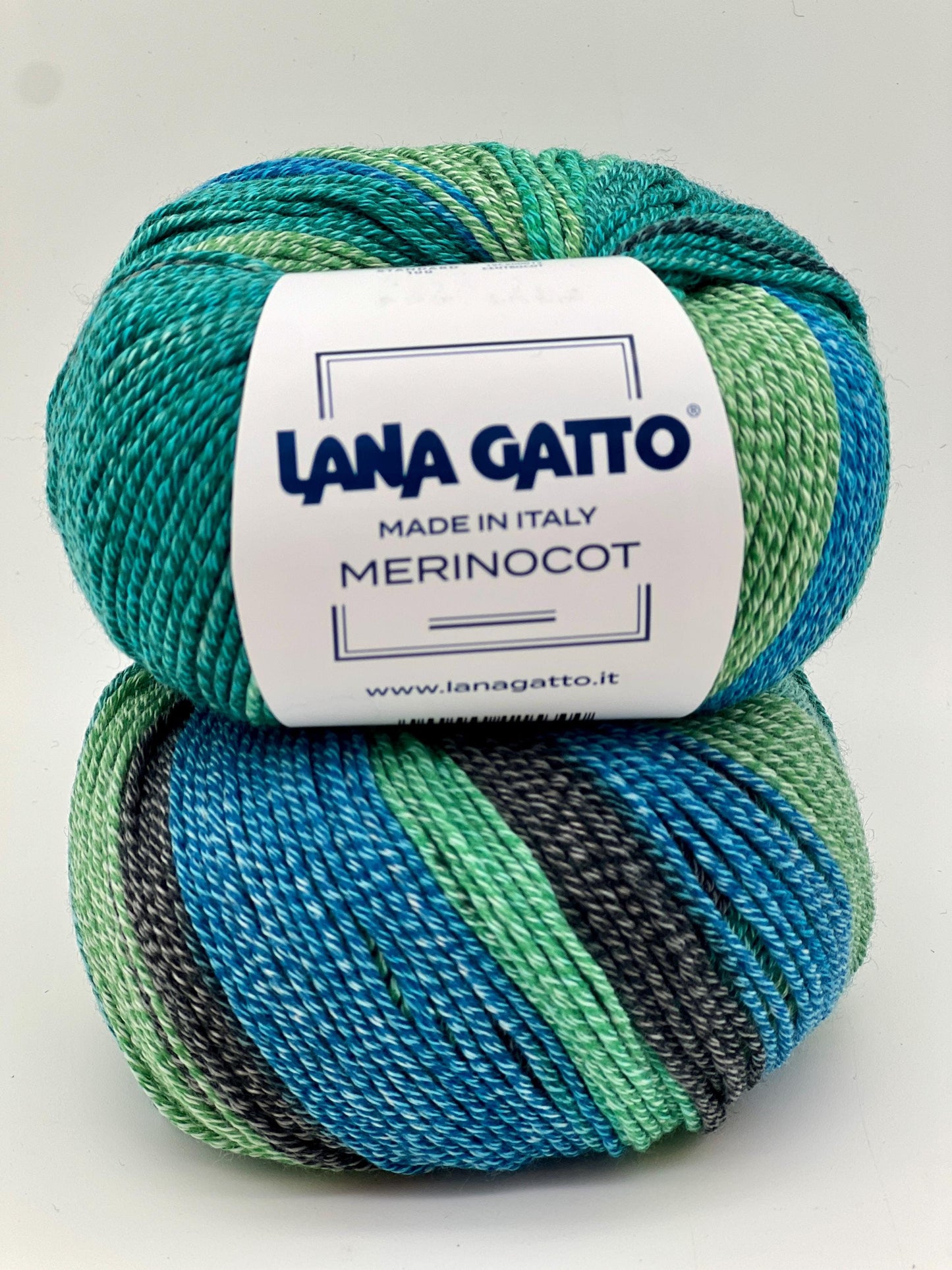 Merino Cotton GRADIENT Yarn, MERINOCOT, Premium Italian Yarn by Lana Gatto, Sport/DK Weight, 125m/50g (136y/1.76oz)