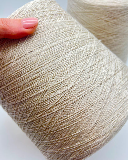 Elite iDOKNiT luxury lace yarn, Waterproof Cashwool by Zegna Baruffa Italy. 100% extrafine merino wool with Teflon® treatment, Nm 2/30. Authentic Italian-made water-repellent performance wool curated by iDOKNiT for professional knitting.