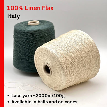 Linen yarn Toscano S.R.L QUARANTALINO cone with extra-fine lace texture for knitting
Luxury Italian linen yarn QUARANTALINO close-up for weaving crochet and summer garments
Toscano S.R.L QUARANTALINO 100% linen lace yarn on cone for breathable knitwear
Extra-fine Italian linen yarn for shawls wraps tops and home textiles
Natural linen yarn texture detail for weaving and fine crochet