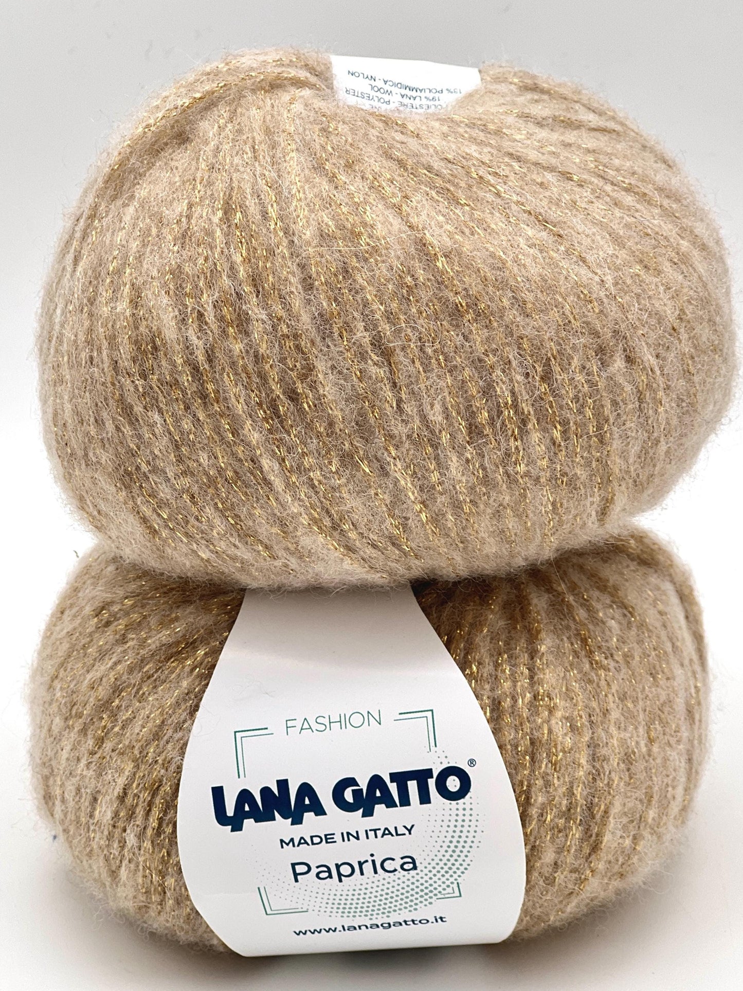 Пряжа из альпаки с люрексом, PAPRICA, лимитированная серия от Ланы Гатто, вес DK, 175 м/50 г (382 ярда/1,76 унции)