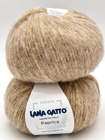 Пряжа из альпаки с люрексом, PAPRICA, лимитированная серия от Ланы Гатто, вес DK, 175 м/50 г (382 ярда/1,76 унции)