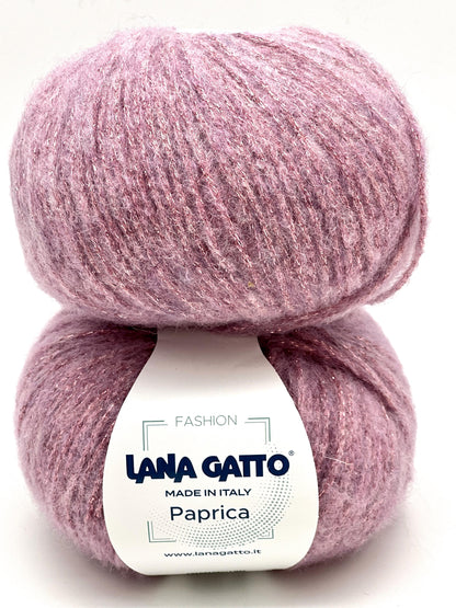 Пряжа из альпаки с люрексом, PAPRICA, лимитированная серия от Ланы Гатто, вес DK, 175 м/50 г (382 ярда/1,76 унции)