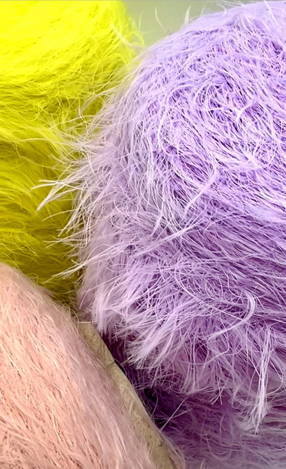 SWAN'S DOWN Fluffy Yarn, POMPEI, 100% Polyamide, Italian Fur Yarn, Availble in Balls and on a Cone, 350m/100g (383y/3.52oz)