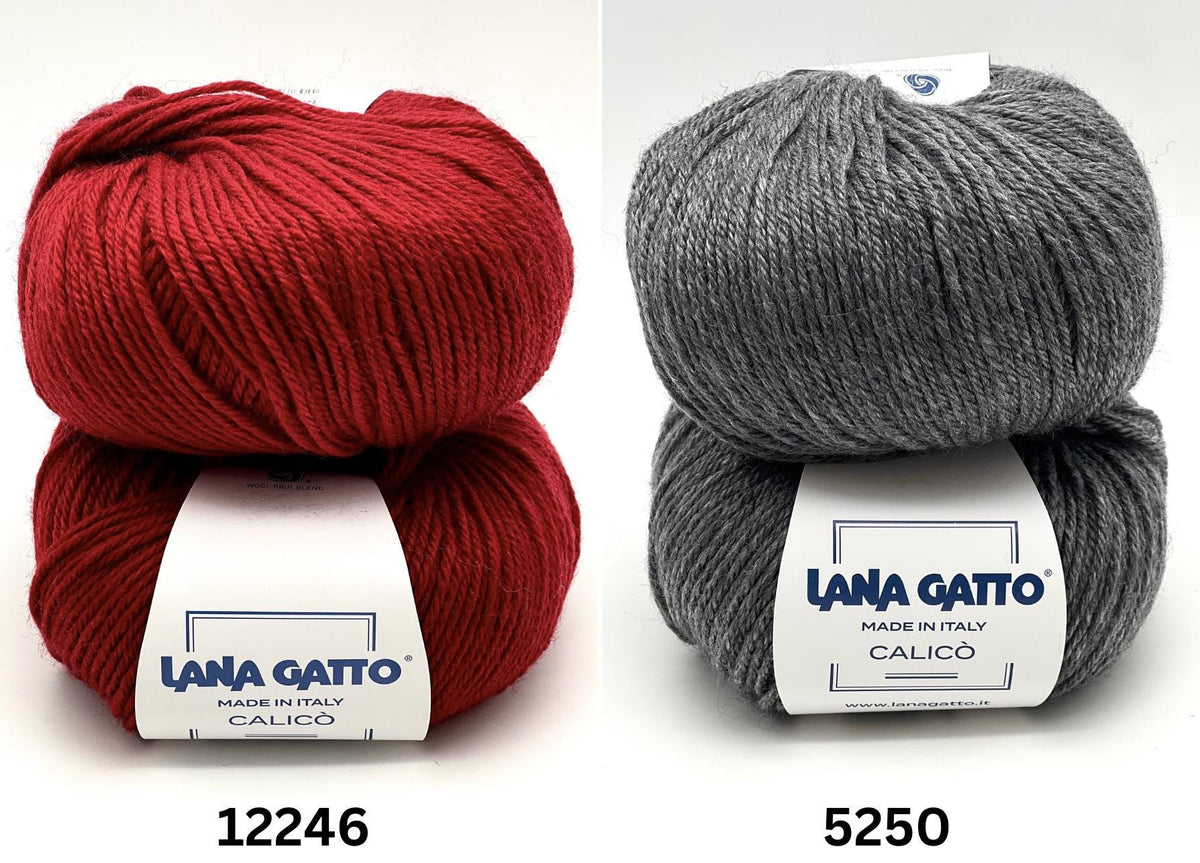 Lana Gatto Calico 50 percent virgin wool 50 percent acrylic shrinkproof DK weight Italian yarn from iDOKNiT
