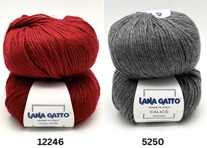 Lana Gatto Calico 50 percent virgin wool 50 percent acrylic shrinkproof DK weight Italian yarn from iDOKNiT