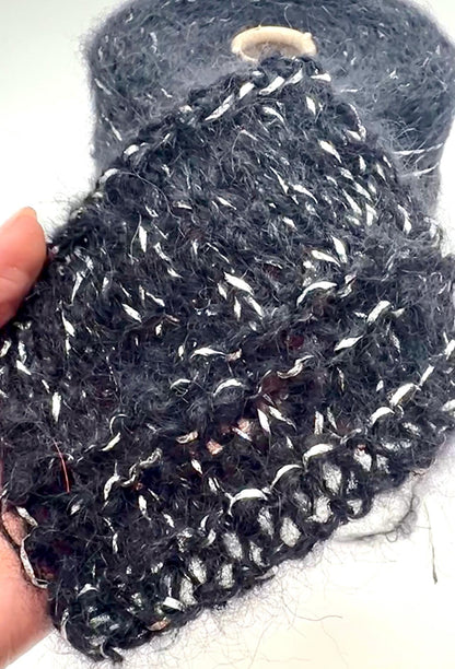 Superkid Mohair Lurex Yarn, Ilaria STARKID, Premium Italian Aran Weight Yarn, Balls or Cones, 170m/100g