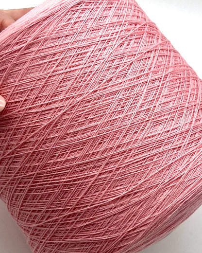 Exclusive iDOKNiT lace weight yarn, VIGOGNA by RiGo Italy. A high-quality blend of 10% cashmere and 90% merino wool in a 2/23 count, providing 1150m per 100g. Curated by iDOKNiT in 1276 Pink and 1277 Camel. Authentic Italian-made luxury fiber for ultra-soft, delicate garments with a refined finish.